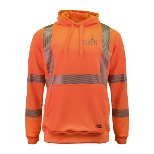 ANSI Class 3 Hi-Vis Segmented Tape Fleece Pullover Hoodie Thumbnail